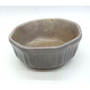 Vintage Mountainside Pottery Grey Octagon 8.5" Planter Bowl